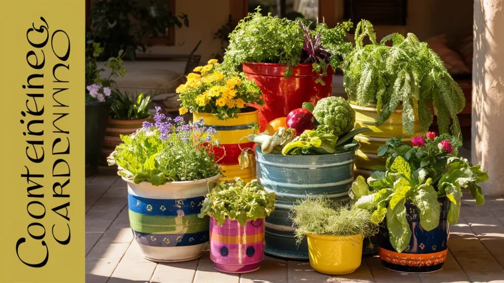 container gardening-small garden